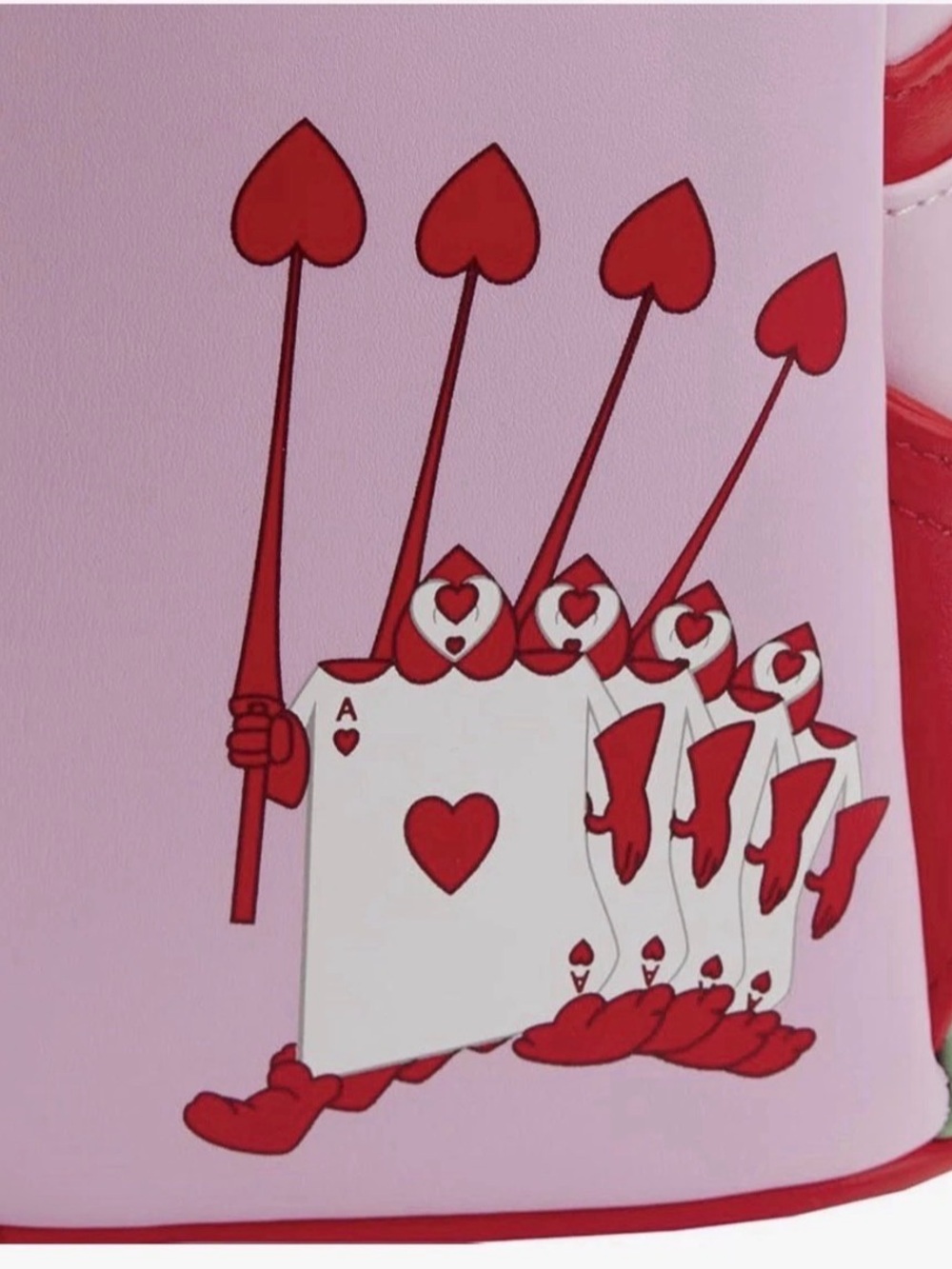 NEW Loungefly Disney ALICE in Wonderland Painting the Roses Red Pink Backpack - Picture 5 of 6